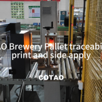 H400A High Printer Applicator – Tsingtao Brewery Pallet traceability label print and side apply