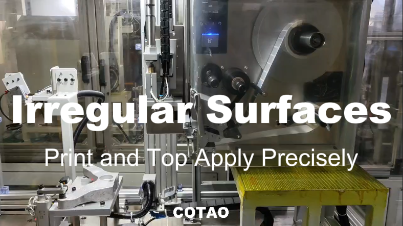 Solution for Labeling on Irregular Surfaces Parts Precisely